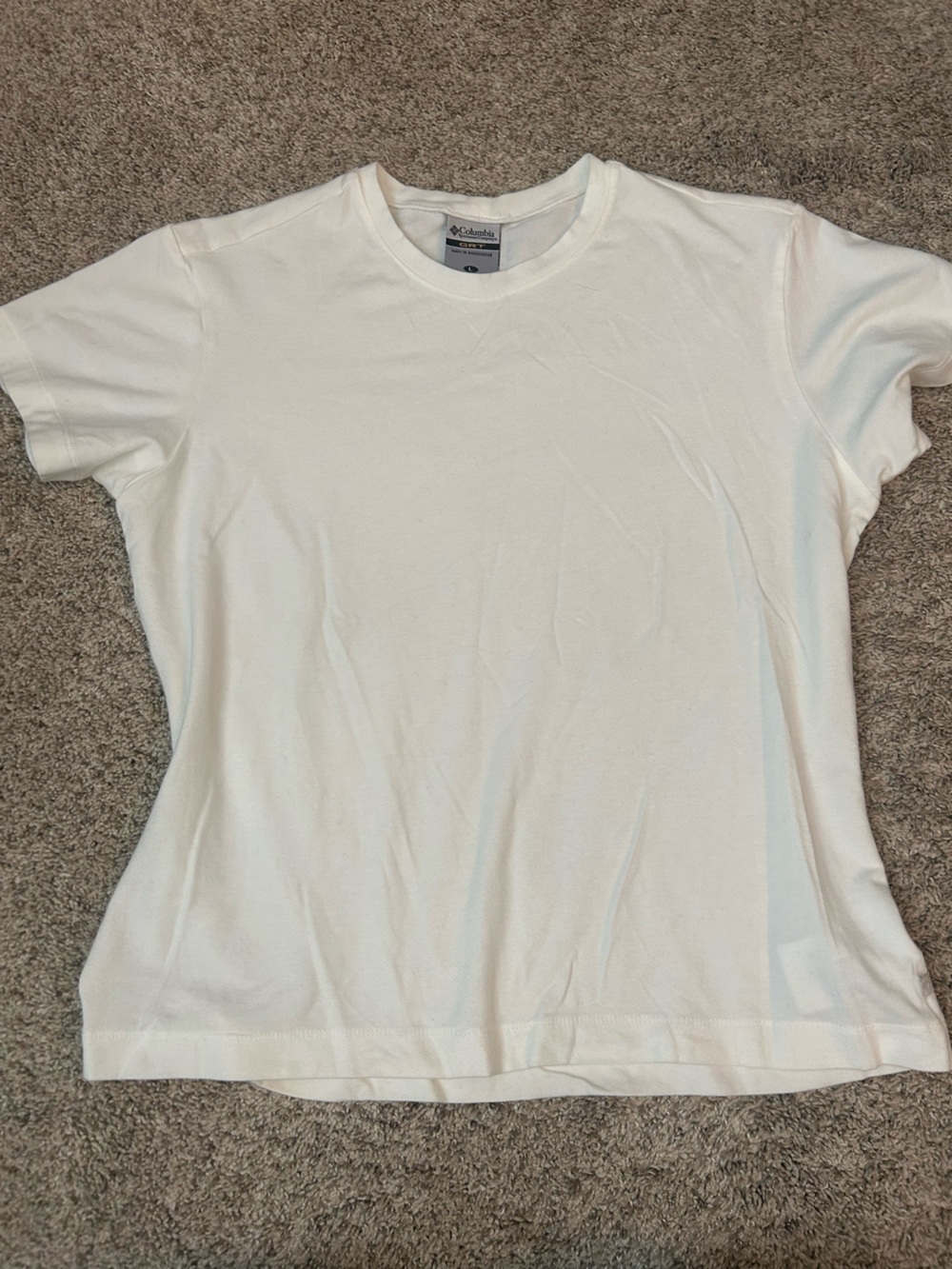 Columbia GRT Women's Large White Short Sleeve Athletic Hiking T-Shirt